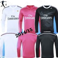 Wholesale 2014 home away Shirt Long sleeve Ronaldo Chicharito Benzema Bale Isco retro soccer jersey full sleeve Chinese dragon classic Retro
