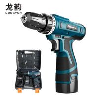 Wholesale Longyun V Lithium Battery Electric Drill Shurik Charging electric Screwdriver Cordless drill Torque drill driver Power Tools T200324