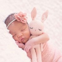 Wholesale 2020 new handmade crochet wool doll wool animal stuffed plush toy baby soothing baby baby sleeping doll LJ201126