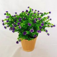 Wholesale ST Artificial flower Eucalyptus rose indoor green plant decoration potted plastic flower wedding party home decoration1