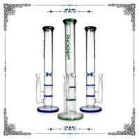 Wholesale phoenix glass Straight Tube bongs bong quot double honeycomb perc hookahs heady water pipes mm joint smoking bongs glasspipe
