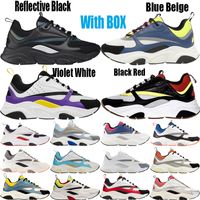Wholesale 2021 High Quality Green B22 Sneaker Calfskin Trainers Men Women Casual Shoes Flat Outdoor Sneaker Retro Patchwork Casual Sneaker with box