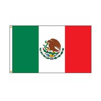 Wholesale Mexico Flag Mexican Banner x5 FT x150cm Double Stitching D Polyester Festival Gift Indoor Outdoor Printed Hot selling