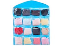 Wholesale 16 Pockets Wall Hanging Storage Bags Cosmetics Toys Bags Mounted Wardrobe Organizer Underwear Sock Jewelry Sorting Bags