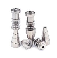 Wholesale GR2 Titanium Nail mm mm mm IN Adjustable Domeless Enails M F Joint for mm or mm Enail Coil Glass