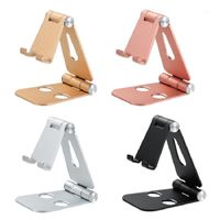 Wholesale Cell Phone Mounts Holders Foldable Universal Aluminum Alloy Desk For Mobile Phones Tablet PC Product Display1