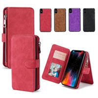 Wholesale Wallet style mobile phone case is suitable for ip mobile phone holster card Xs Max wallet mobile phone case XR flip magnetic protective