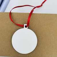 Wholesale 10 a Blank Sublimation MDF Christmas Pendants Ornaments Heat Transfer Image Home Decor Gift Y201020