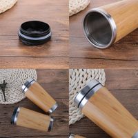 Wholesale Work Office Coffee Cup Universal Protection Stainless Steel Gift Mug Fashion Engraving Lettering Bamboo Shell Water Tumble Sell well zd p1