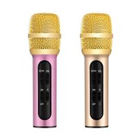 Wholesale Microphones Portable Professional Karaoke Condenser Microphone Handheld Sing Machine Speaker Recording Compatible Phone Computer For Party