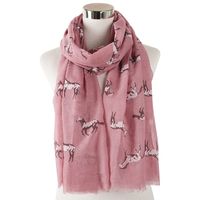 Wholesale 2020 New Beautiful Running Horse Print Soft Scarves And Shawls Long Animal Print Scarf Wrap Hijab Color