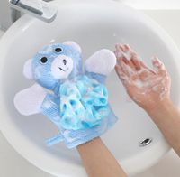 Wholesale Baby Washcloths Children Shower Bathing Bath Towel Colors Animals Style Shower Wash Cloth Towels Cute Bath Gloves Children Bath Ball WMQ297