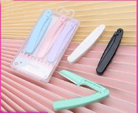 Wholesale 3pcs set folding eyebrow shaver women eyebrow Trimmer Hair Remover set eyebrow blade shaver cosmetic bag stainless steel cutting cosmetic