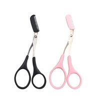 Wholesale 1 Eyebrow Trimmer Scissors With Comb Hair Removal Makeup Tools Eye Brow Grooming Shaping Trimmers Eyelash Hair Clips