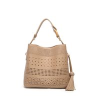Wholesale 2019 New Fashion Street Simple Hollow Design One Shoulder Bag Cut Out Tassel Handbag Q1116