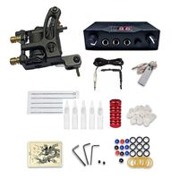Wholesale Tattoo Machine Starter Kit Tattoo Machines Professional Kits Easy to Install Alloy Mini power supply Case Not Included cast iron