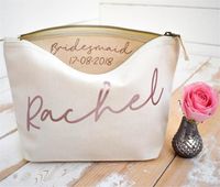Wholesale Gift Wrap Wedding Thank You Cosmetic Bags custom Brithday Gifts Bride Makeup Bag Bridal Shower Favor personalise Bridesmaid Party