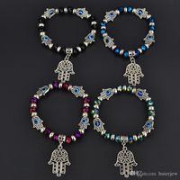 Wholesale Charm Bracelets Fashion Simple religious charm blue beads Lucky bracelet Best Match Turkish Beautifully bracelet