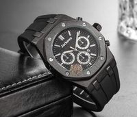 Wholesale Cheap Price Mens Sport Wrist Watch mm Quartz Movement Male Time Clock Watch with Rubber Band men silicone belt skeleton quartz top watch