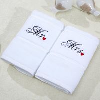 Wholesale 2pc g cm Cotton Hand Face Towel Absorbent Wedding Present Valentine s Day Gift Home Bathroom Hotel Sauna Wash Cloth T16A T200915