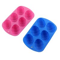Wholesale Round Shape Silicone Baking Mold for Chocolate Cake Jelly Pudding Half Candy Molds Non Stick Red Blue BPA FY4452