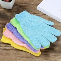 Wholesale Cloth Mitt Exfoliating Face or Body Bath Scrub Moisturizing Gloves Home Household Cleaning Supplies GGE2005