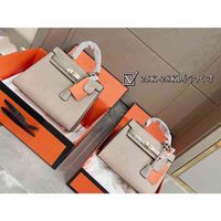 Wholesale Designer Handbags Summer Inner Patch Bag Solid Color Sewing Zipper Soft Handle Herme Vertical Square Light Gray Chinese Korean Version