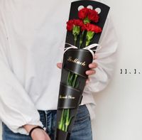 Wholesale NEWGift Wrap Portable Flower Bag Single Rose Bag Bouquet Wrapping Paper Bags Boxes Cases For Flowers Gifts Packaging RRD11366