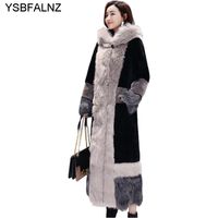 Wholesale Women s Fur Faux Jackets Winter Women Plus Cashmere Thicken Warm X Long One Piece Of Coats Ladies Big Collar Chaqueta Mujer