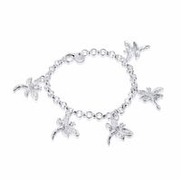 Wholesale Charm Bracelets European And American Style Jewelry Creative Five Dragonfly Pendant Beautiful Ladies Bracelet Party Accessories