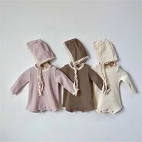 Wholesale MILANCEL born baby clothes pure cotton bodysuit sweet girls clothe with hat autumn infant boys clothing