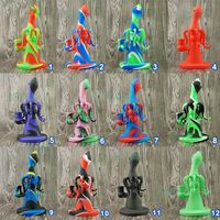 Wholesale Hookahs Silicone Water Pipes Octopus Bongs With Bowl Portable Dab Oil Rigs Smoking Accessories Bong