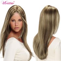 Wholesale Lace Wigs UBETTA Real Hair Highlight U Part Long Straight Ombre Human Plucked Glueless Brazilian Remy For Black Women