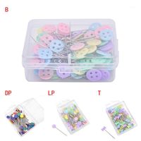 Wholesale Sewing Notions Tools Accessories Patchwork Flower Bow Tie Button Pins Pin With Box DIY Arts Crafts1