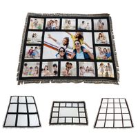 Wholesale Sublimation Blanks Throw Blanket For Heat Press Baby Printed Blanket Grids Blankets DIY New Year Gift cm w
