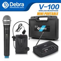 Wholesale Microphones Debra Audio V VHF Wireless Microphone Mic System With Portable Case HandHeld Or Lavalier Heatset For Karaoke