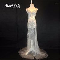 Wholesale Floor Length Full BlingBling Beads Sexy Star full dress Evening dress Cocktail Night entertainment venue Customized1