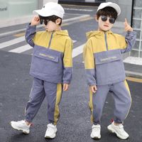Wholesale Fashion Boys spring sports suit Spring new Korean children s clothes spring models baby cool Western style children s clothing