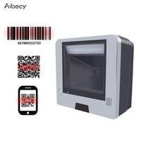 Wholesale Aibecy Hand Free Wired Barcode Scanner D D QR Omnidirectional Bar Code Reader Megapixel Wide Angle Lens USB Connection