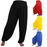 Wholesale Yoga Outfits Women s Solid Loose Wide Long Trousers Flare Leggings Fashion Autumn Women Sexy High Waist Flowing Palazzo Pants Trousers1