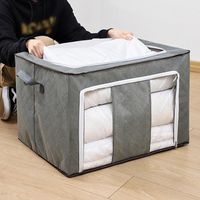 Wholesale Garment Storage Box Durable With Transparent Window Zipper Blanket Pillow Clothing Bag Foldable Dirty Clothes Organizer Bags