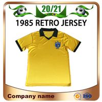 Wholesale 1985 Retro Edition Soccer Jersey World Cup Brazil Home Shirt national team football uniforms Sale