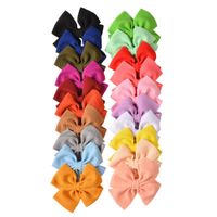 Wholesale 20 Styles Fashion Baby Girls Bow Knot Barrettes Hand made Grosgrain Ribbon Hair Bow Clips Infants Toddlers Hair Accessories