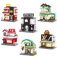 Wholesale Belledi DIY miniature granule assembled building block toys trend store series