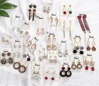 Wholesale 10Pairs Mix Style Colors Dangle Chandelier Fashion Earrings For DIY Gift Craft Jewelry Earring EA9017 Free Shipp