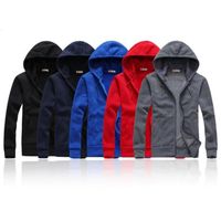Wholesale New Solid Mens Polo Hoodies and Sweatshirts Autumn Winter Casual with A Hood Sport Jacket Men s Hoodies New Hot Sale Designer Men Jacket