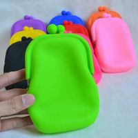 Wholesale Size Coin Larger Purses x10cm Multifunctional Silica Gel Wallet Can Put Mobile silicone Candy Purse With Key Bag SH