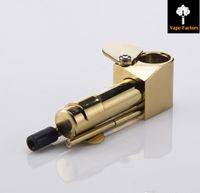 Wholesale Brass Proto Pipe Deluxe Smoking Pipe Ashtray Bowl Smoke Pipes Metal Portable Golden Sliver Color Tool Herb China Factory Direct Free DHL