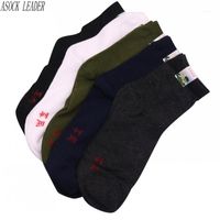 Wholesale Men s Socks Asock Leader Pairs Men Chinese Army Style Cotton Black Green Navy Dark Gray White1