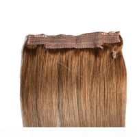 Wholesale CE Certificated Brazilian Human Hair No Clips Halo Flip in Hair Extensions pc G G Easy Fish Line Hair Weaving Price